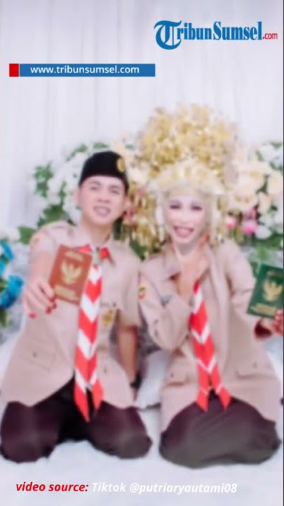 VIRAL Pengantin Pakai Seragam Pramuka di Hari Pernikahan Buat Keluarga Terkejut