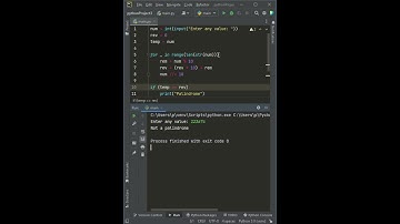 Palindrome program in python #shorts #pythonprojects #pythontutorial #python #pythonprogramming