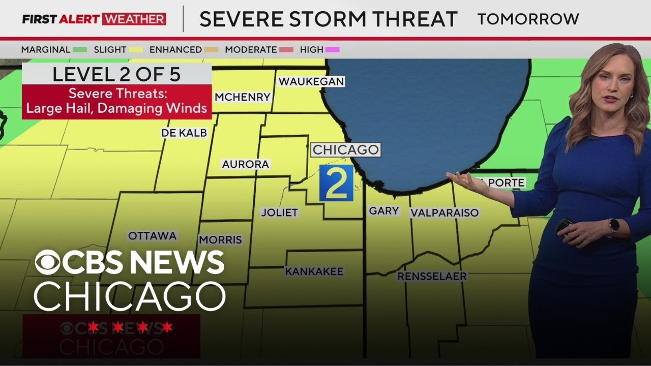 Highs near 80 degrees with strong storms Friday night in Chicago - YouTube
