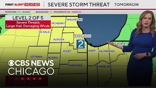 Highs near 80 degrees with strong storms Friday night in Chicago