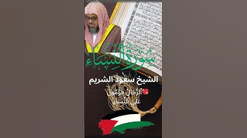 💝 ٱلرِّجَالُ قَوَّٰمُونَ عَلَى ٱلنِّسَآءِ 💥 سورة النساء 📿  الشيخ سعود الشريم 🕌