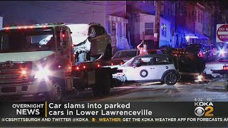 Car Goes On Crash Course In Lower Lawrenceville