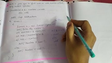 Java program to find whether a number is even or odd without using modulo operator