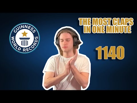 Most claps in one minute - 1140 | Guinness World Records