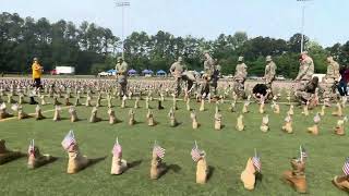 Run, Honor, Remember Boots Display May 2024