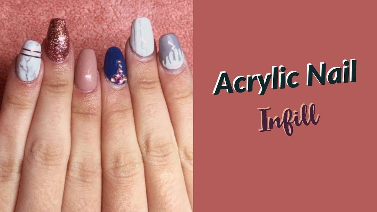 ACRYLIC INFILL AND DESIGN CHANGE/MARBLE DESIGN!! YouTube