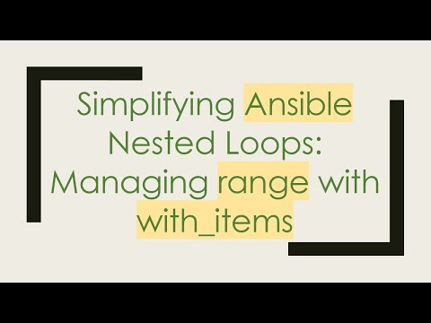Simplifying Ansible Nested