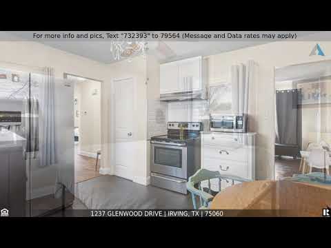 1237 Glenwood Drive, Irving, TX home video tour