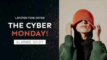 Free Cyber Monday Apparel Sale Video Template (Customizable) - FlexClip