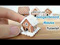 Miniature Gingerbread House Polymer Clay Tutorial - Dolls House Food