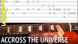 Across the Universe by The Beatles - Guitar Lesson With Tabs and Chord Charts
