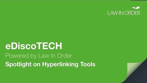 eDiscoTECH - Hyperlinking Tools