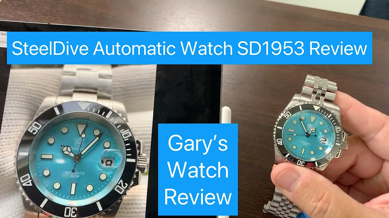 Steeldive turquoise watch SD1953 review - YouTube
