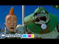 ARPO The Robot! Night Time Terrors - ARPO Gets REVENGE!!! | ABC 123 Moonbug Kids | Fun Cartoons