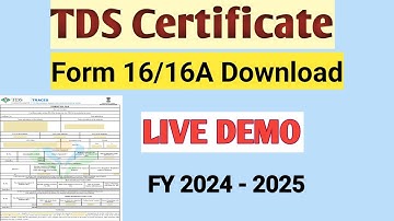 TDS Certificate Download|Form 16/16A Download| TDS Malayalam