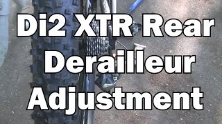 Di2 XTR  Rear Derailleur Adjustment