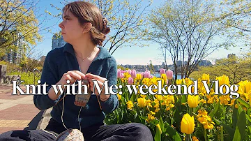 Weekend Knitting Vlog: Cardigan no.9 + Florence Bag, More Swatch Knitting + Hand spun Yarn! 🌷✨️