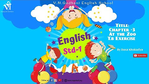 English For Class 1 |  Exercise of Ch-3 At the Zoo By Daxa ms