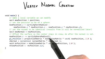 Vertex Normal Creation - Interactive 3D Graphics