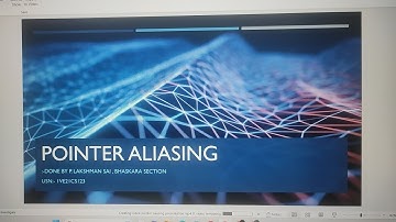 Pointer aliasing presentation video