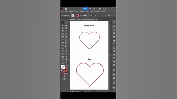 How to Create Heart Shape in Adobe Illustrator #illustratortips #graphicdesign