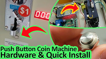 Roll Down Arcade Game / Laundry Coin Acceptor Device & Metal Push Button Demo & Install
