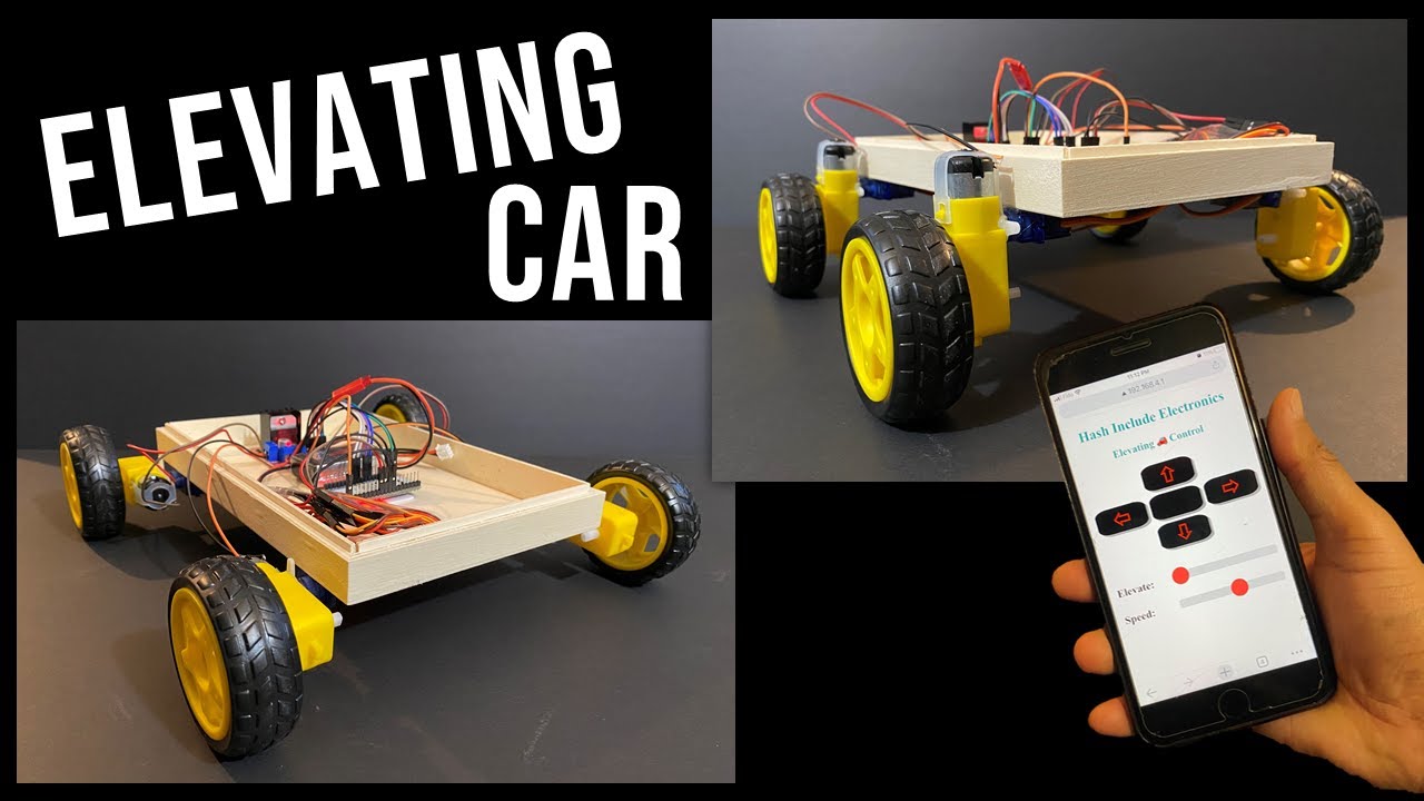 Elevating WiFi Car using ESP32, Lifting Car