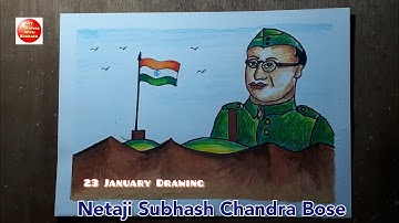 23 January Drawing / Netaji Subhash Chandra Bose / Netaji Drawing Video