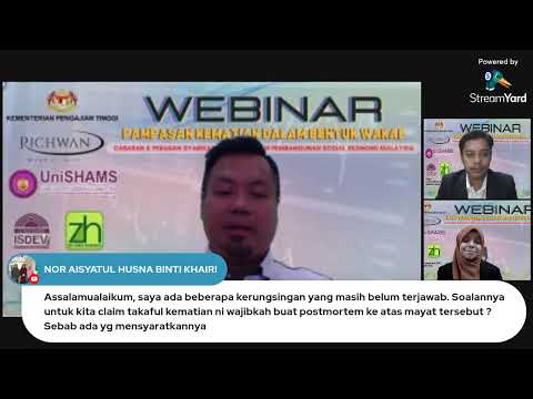 WEBINAR PAMPASAN KEMATIAN DALAM BENTUK WAKAF