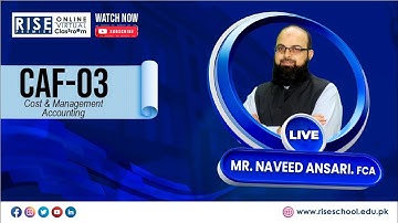 CAF 3   Sir Naveed Ansari   Lecture 01