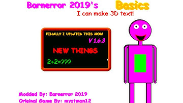 BARNERROR IS BACK WITH BARNERROR 2019 BASICS!! |  Baldi