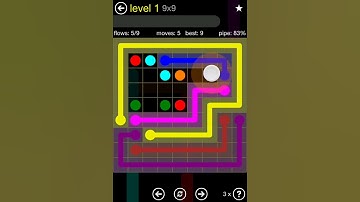 Flow Free Regular Pack 9x9 Level 1 Walkthrough