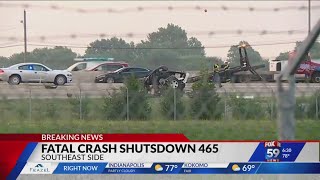 Fatal crash shuts down SB I-465 at I-74 interchange