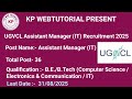 UGVCL Assistant Manager (IT) Recruitment 2025
