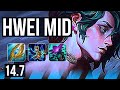 Hwei vs katarina mid  legendary 1427 500 games  kr master  147