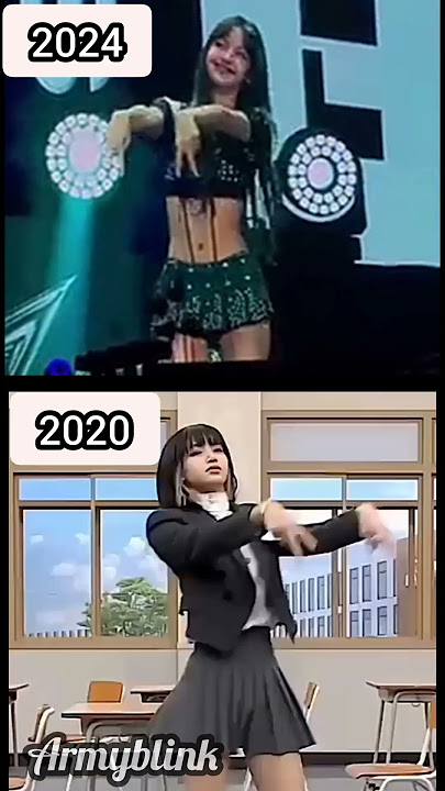 Pu nip e pi dance lisa 2020 vs 2024 stage dance😍😆#blackpink#lisa#viralvideo#ytshorts