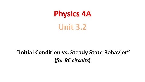 Initial Condition vs. Steady State Behavior
