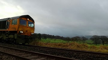 GOOD TONES TRAIN ACTION GBRf CLASS 66 OIL TANKER TRAIN AND SUPER SPRINTER