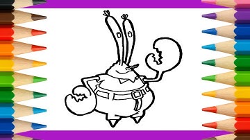 How to Draw Mr  Krabs from SpongeBob SquarePants | Easy Mr  Krabs Drawing for Kids
