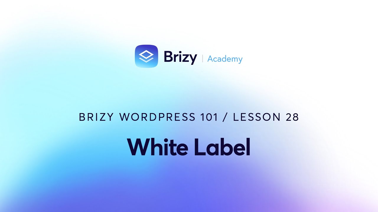 Confused by White Labels? Get the Lowdown in Lesson 28 of Brizy