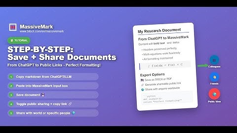 BibCit Tutorial : How to Save and Share your Document on Massivemark