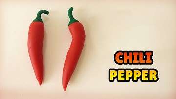 🔴DIY How to make MINIATURE CHILI PEPPER - Easy Polymer Clay, Fondant cake Tutorial DIY