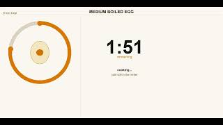 Medium Boiled Egg Timer 8 Minutes | Soft Yolk Center