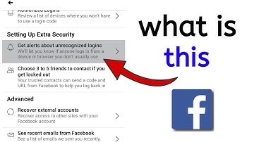 What is get alerts about unrecognized login on facebook