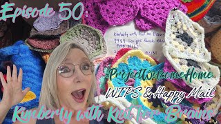 Knit For Brains Episode 50: Unboxing Happy Mail And Checking Out WIPs & TY @TLYarnCrafts #yarnhaul