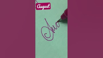 How to write August in English cursive #shorts #viral #cursivewriting #august #satisfyingvideo