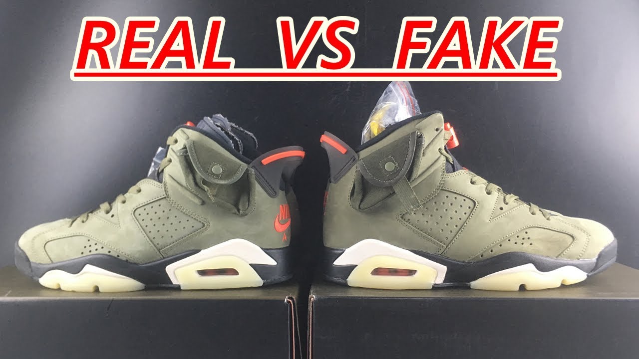 TRAVIS SCOTT X AIR JORDAN 6 2020 || REAL VS FAKE - YouTube