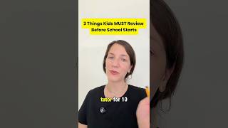 3 Things Kids MUST Review Before School Starts ☀️📚
