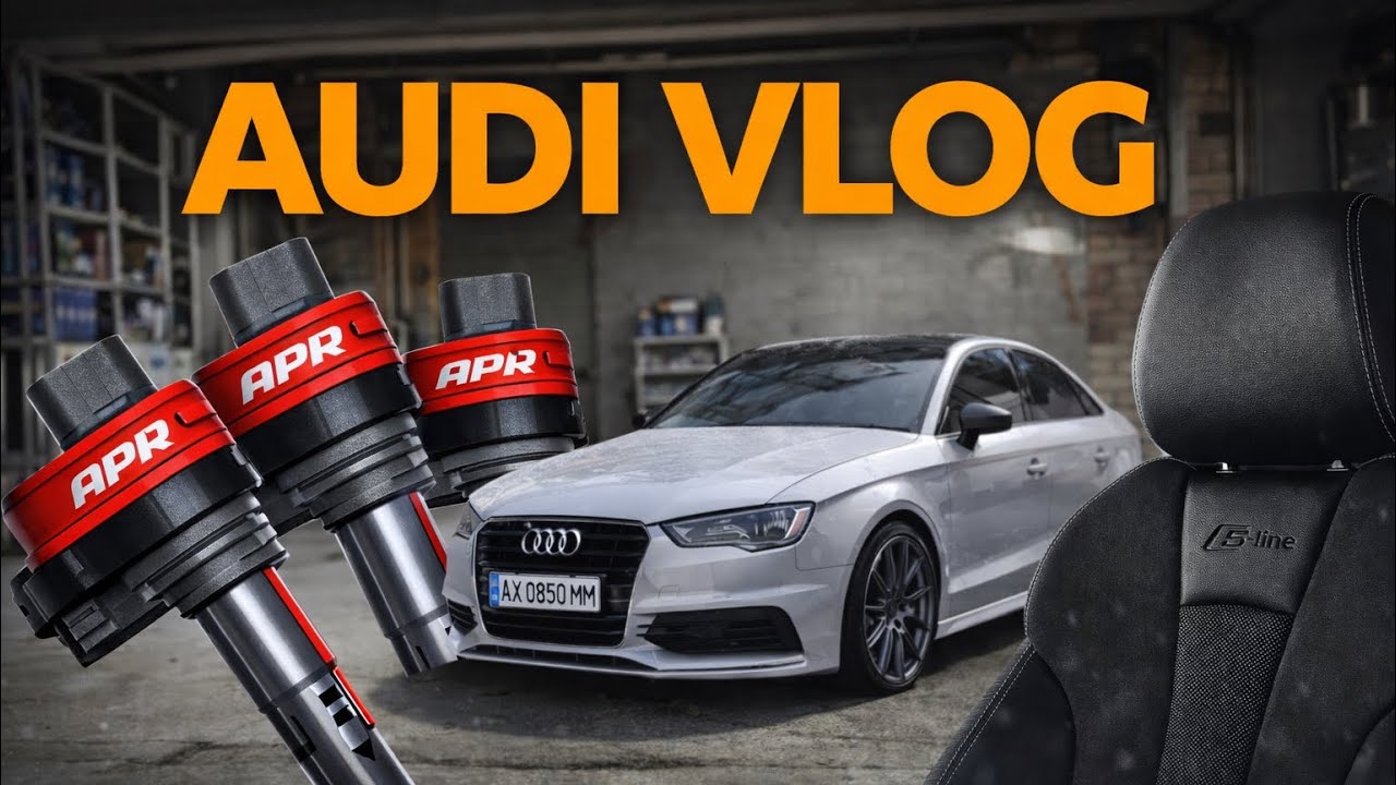 Audi Vlog 12: Прокачал Audi A3 — салон S-line и катушки APR #vlog #automobile #audia3 