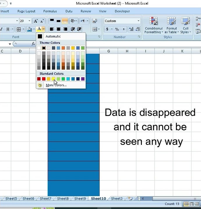 Excel trick to hide date in worksheet how to hide data in ms excel